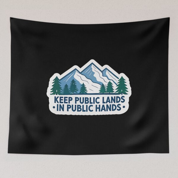 Item preview, Public Lands Protection  – Mountain & Pine Tree Graphic designed and sold by VividOrganica.