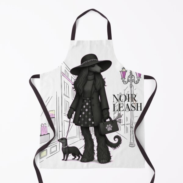 Item preview, Noir Leash – Chic Dog Fashion Illustration woman on Tshirt designed and sold by Mars.Pen.Studio.