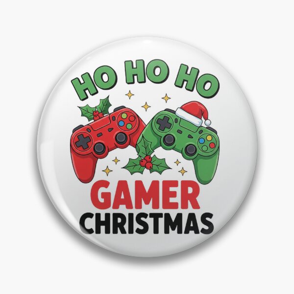Item preview, Festive Gamer Christmas Illustration with Red and Green Controllers designed and sold by PixelVibe782.