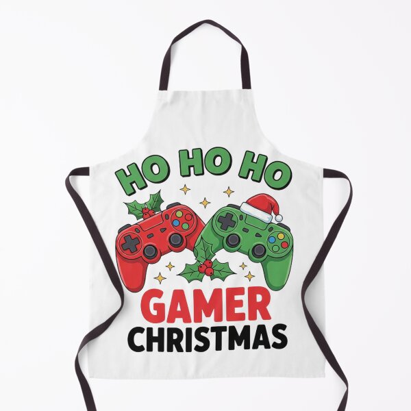 Item preview, Festive Gamer Christmas Illustration with Red and Green Controllers designed and sold by PixelVibe782.