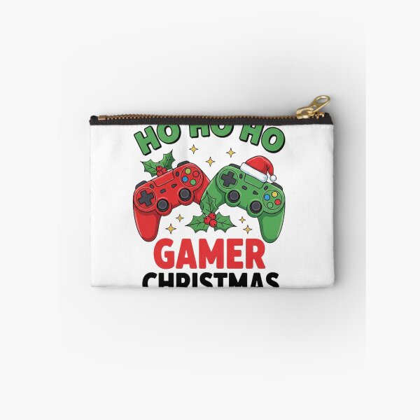 Item preview, Festive Gamer Christmas Illustration with Red and Green Controllers designed and sold by PixelVibe782.