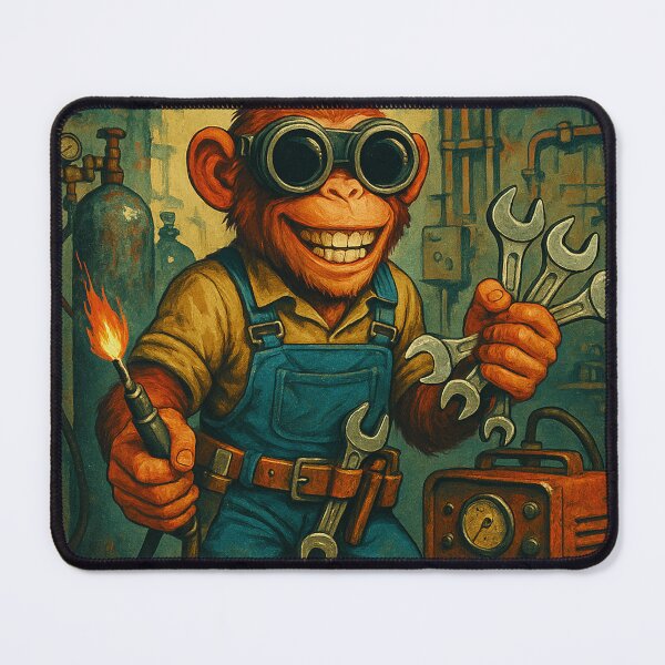 Item preview, Trust Me, I’m an Engineer – Funny Monkey Mechanic Art designed and sold by InkSplash77.