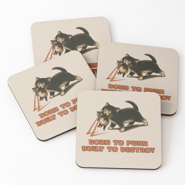 Item preview, “Born to purr, built to destroy.” designed and sold by La Loca.