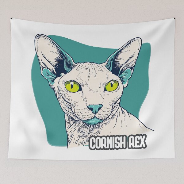 Item preview, Cornish Rex Majesty: Curly Whiskers and Regal Ears designed and sold by ForeverPrintsOK.