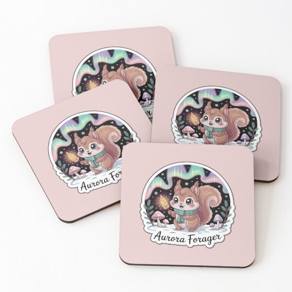 Item preview, Winter Wonderland Squirrel – Aurora Forager Kawaii Chibi Sticker designed and sold by Nuist25.