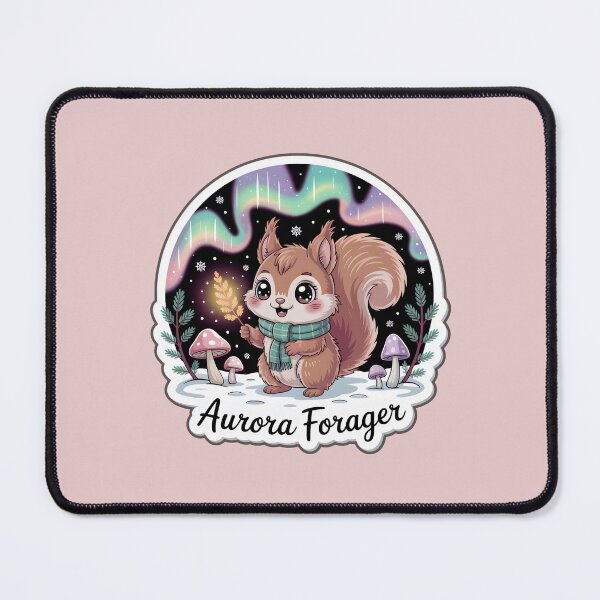 Item preview, Winter Wonderland Squirrel – Aurora Forager Kawaii Chibi Sticker designed and sold by Nuist25.