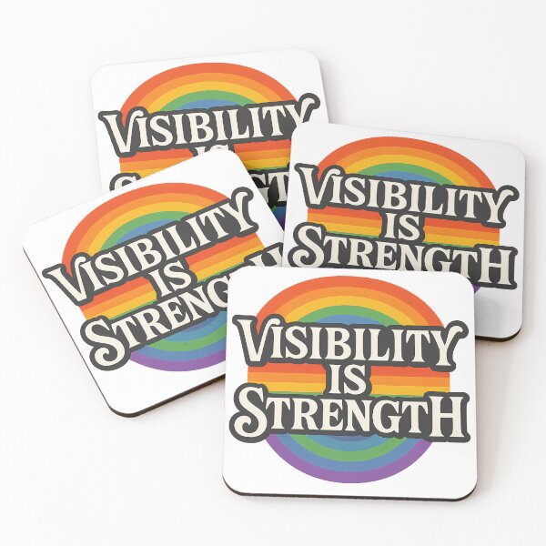 Item preview, Visibility is Strength – Rainbow Pride Artwork - LGBTQ Stickers designed and sold by Haus Of Sin.