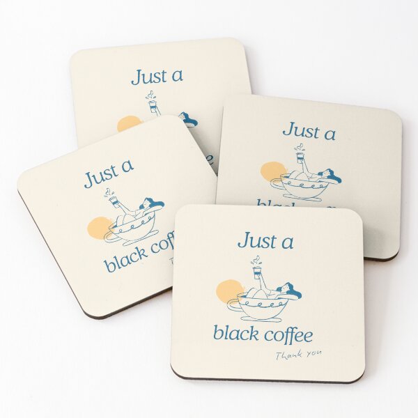 Item preview, Just a black coffee, thank you. Victoria Wood quote. designed and sold by DontKnowMuch.