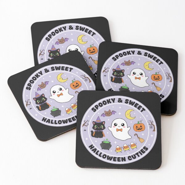 Item preview, Spooky & Sweet Halloween Cuties Aesthetic Ghost and Witch Cat designed and sold by GeminiDaydreamer.