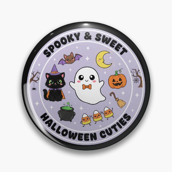 Item preview, Spooky & Sweet Halloween Cuties Aesthetic Ghost and Witch Cat designed and sold by GeminiDaydreamer.