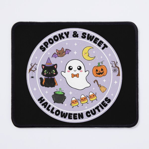 Item preview, Spooky & Sweet Halloween Cuties Aesthetic Ghost and Witch Cat designed and sold by GeminiDaydreamer.