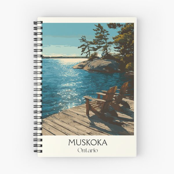 Item preview, Muskoka Ontario Cottage Country | Lakeside Dock Art Print designed and sold by TuncGK.