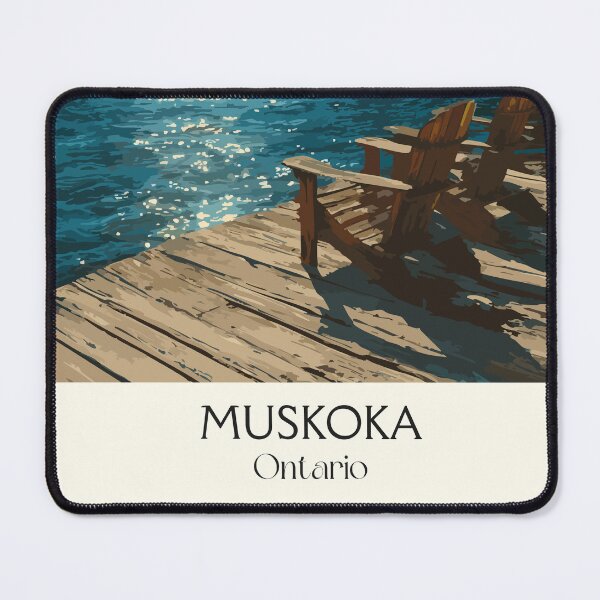 Item preview, Muskoka Ontario Cottage Country | Lakeside Dock Art Print designed and sold by TuncGK.
