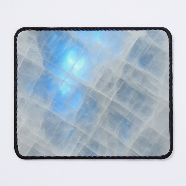 Item preview, Rainbow Moonstone Gemstone Texture with Iridescent Blue Glow Mineral Surface Art designed and sold by SurfaceCraft Studio.