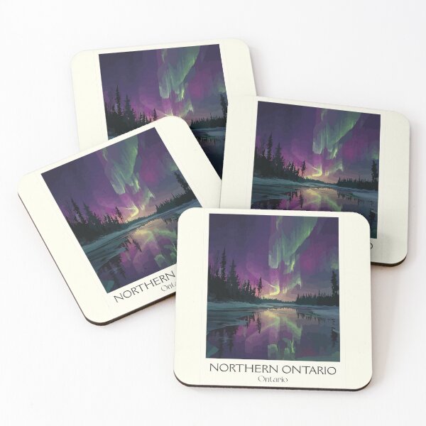 Item preview, Northern Ontario Canada | Aurora Borealis Lake Reflection Art designed and sold by TuncGK.