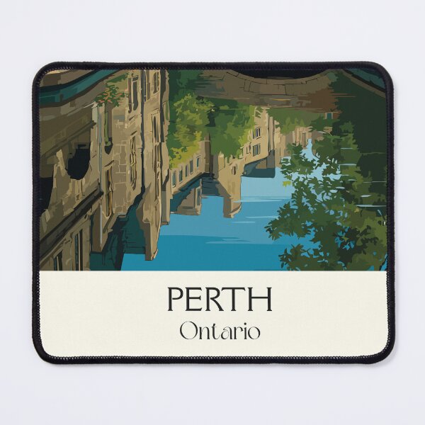 Item preview, Perth Ontario | Historic Stone Architecture Canal Art Print designed and sold by TuncGK.
