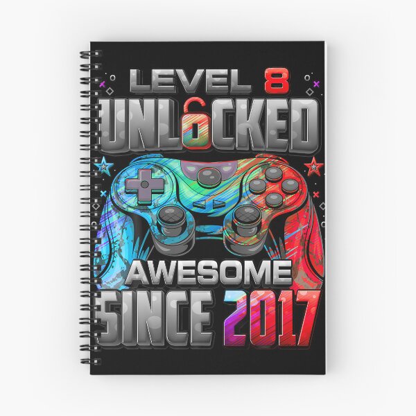 Item preview, Level 8 Unlocked Awesome Since 2017 8Th Birthday Gaming designed and sold by MadalynKiehn.