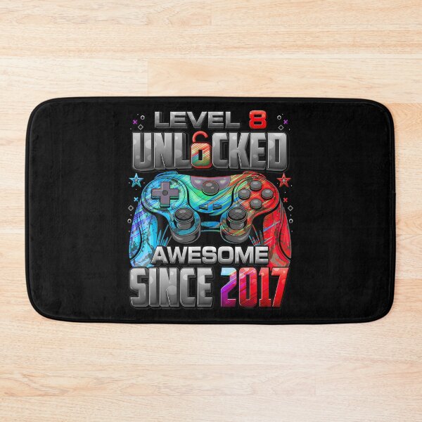 Item preview, Level 8 Unlocked Awesome Since 2017 8Th Birthday Gaming designed and sold by MadalynKiehn.
