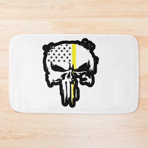 Item preview, Thin Yellow Line Punisher Skull | Dispatcher Support American Flag Design designed and sold by TeeMoods.