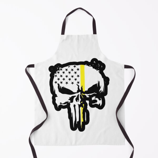 Item preview, Thin Yellow Line Punisher Skull | Dispatcher Support American Flag Design designed and sold by TeeMoods.