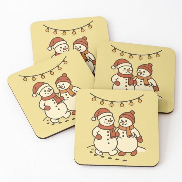 Item preview, Copy of Christmas Tree – Festive Snow Couple — Cozy Christmas Snowman IllustrationMinimal Holiday Design designed and sold by BROHLine Studio.