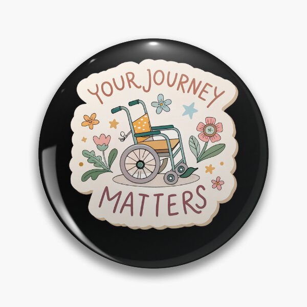 Item preview, Mobility Aid Flowers – Your Journey Matters | Positive Disability Quote designed and sold by VividOrganica.