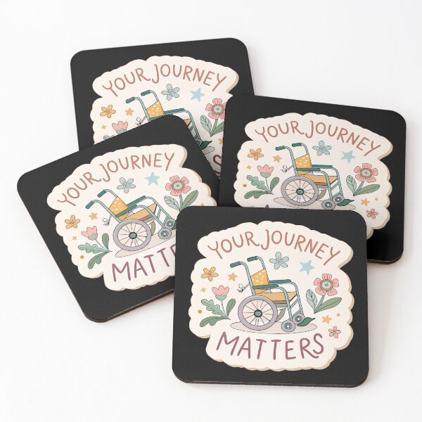 Item preview, Mobility Aid Flowers – Your Journey Matters | Positive Disability Quote designed and sold by VividOrganica.