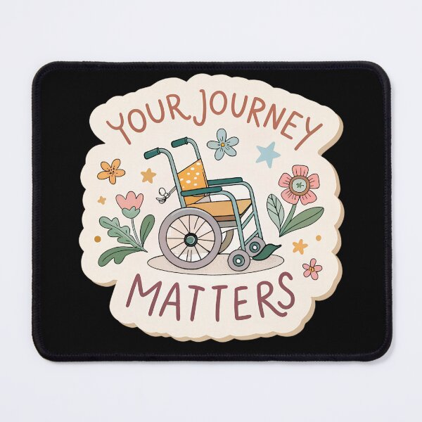 Item preview, Mobility Aid Flowers – Your Journey Matters | Positive Disability Quote designed and sold by VividOrganica.