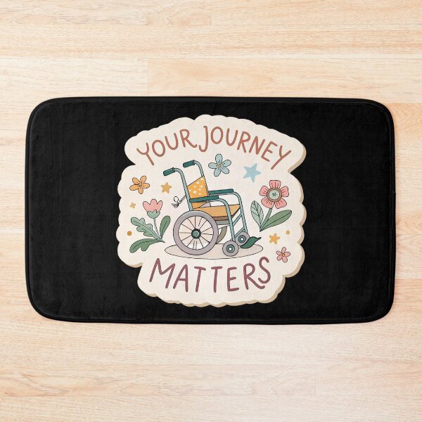 Item preview, Mobility Aid Flowers – Your Journey Matters | Positive Disability Quote designed and sold by VividOrganica.