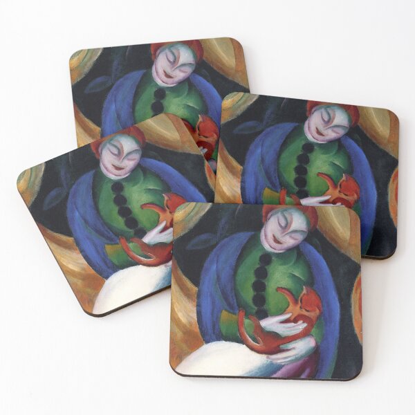 Item preview, Girl with Cat by Franz Marc designed and sold by tomorrowsart.