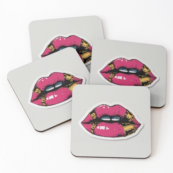 Item preview, Cyberpunk Lips – Futuristic Pop Art Illustration designed and sold by Grafititee.
