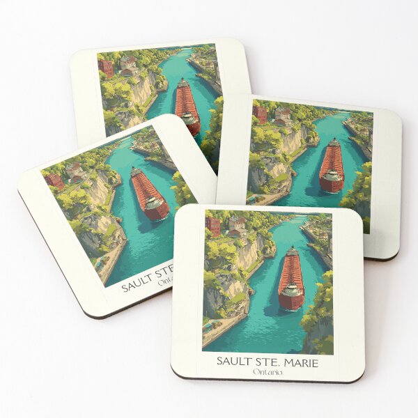 Item preview, Sault Ste. Marie Ontario | St. Marys River Locks Art designed and sold by TuncGK.