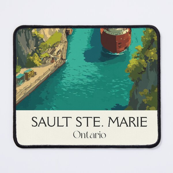 Item preview, Sault Ste. Marie Ontario | St. Marys River Locks Art designed and sold by TuncGK.