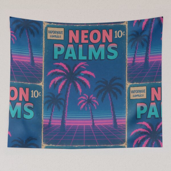 Item preview, Vaporwave: Neon Palms designed and sold by bapupa.
