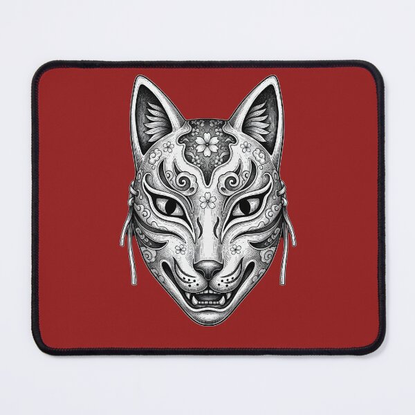 Item preview, A JAPANESE CAT MASK TATTOO designed and sold by infinitearte.