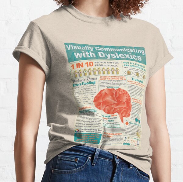 Visually Communicating with Dyslexics Infrographic Classic T-Shirt