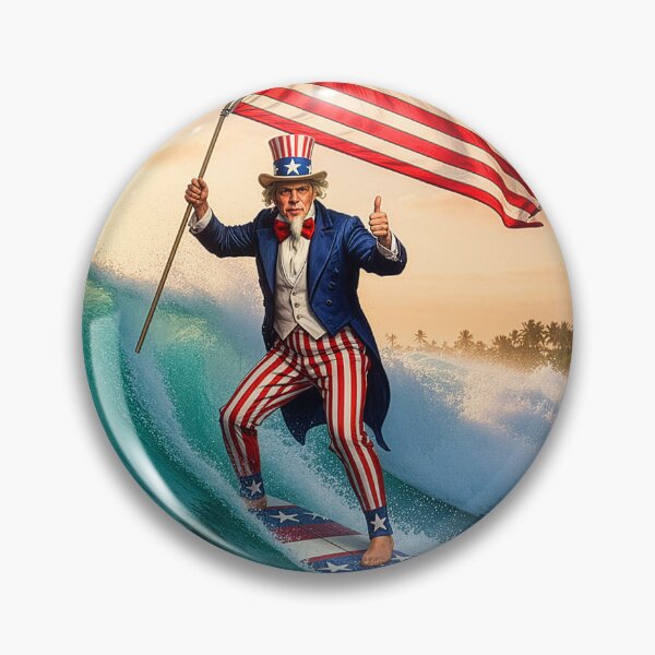 Item preview, Uncle Sam Rides the Patriotic Wave designed and sold by Skullet-Designs.