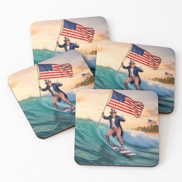 Item preview, Uncle Sam Rides the Patriotic Wave designed and sold by Skullet-Designs.