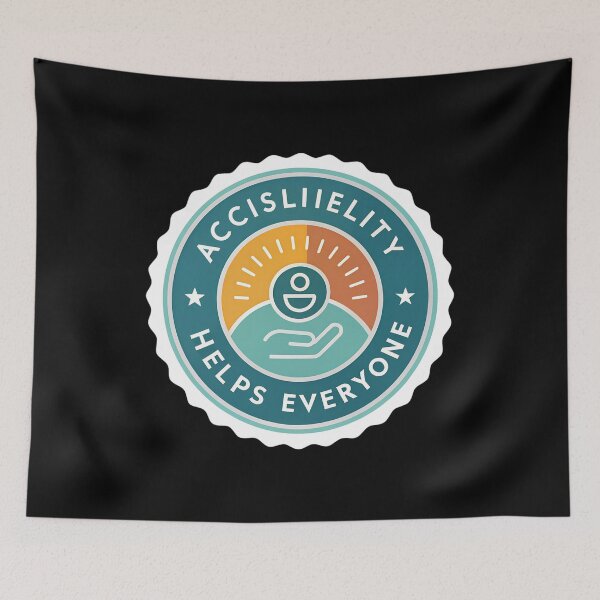Item preview, Accessibility Helps Everyone – Inclusive Design Badge, Disability Awareness Icon designed and sold by VividOrganica.