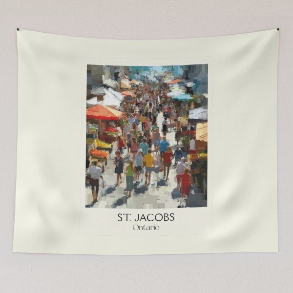 Item preview, St. Jacobs Ontario Farmers' Market | Mennonite Country Art designed and sold by TuncGK.