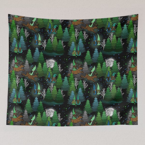 Item preview, Magical Moonlit Gnome Village at the North Pole designed and sold by IrishVikingDesigns.