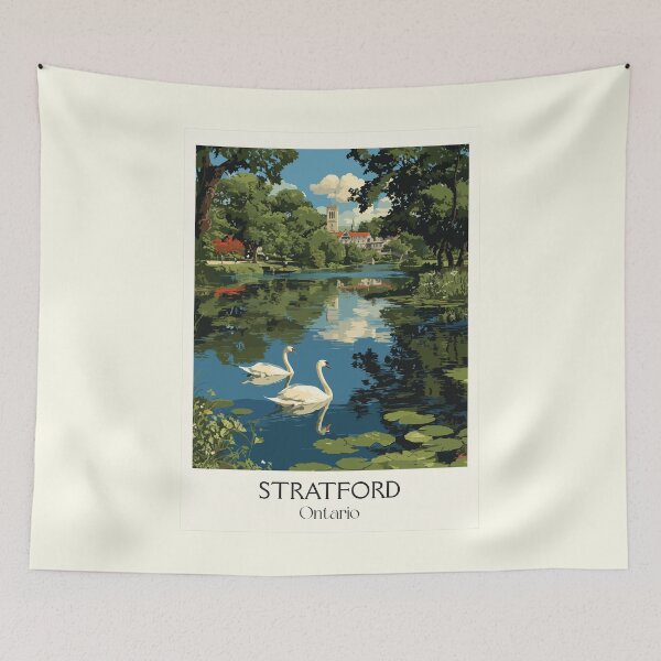 Item preview, Stratford Ontario | Avon River & Festival Theatre Art designed and sold by TuncGK.