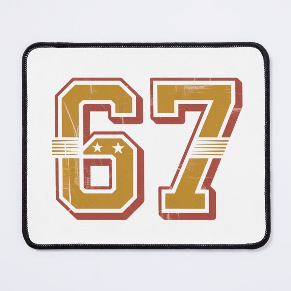 Item preview, Retro 67 Varsity Number Graphic designed and sold by Lily-and-Lyle.