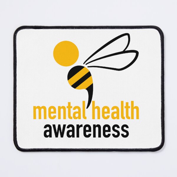 Item preview, Bee Aware - Mental Health Awareness Semicolon designed and sold by dcroffe.