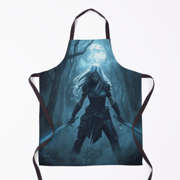 Item preview, Moonlit Monster Huntress of the Arcane Wilds Mystical Forest Assassin Fantasy Art designed and sold by Creativity Meets Healing.