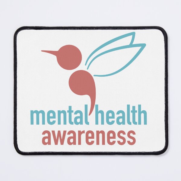 Item preview, Colorful Hummingbird Mental Health Awareness Semicolon designed and sold by dcroffe.