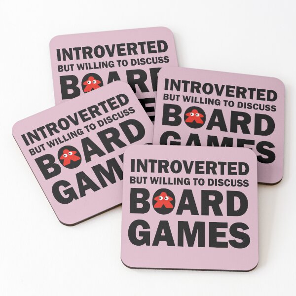 Item preview, Introverted but willing to discuss Board Games + Red Meeple designed and sold by Sky-99.