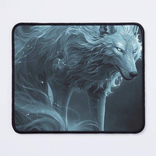 Item preview, Spectral Cosmic Wolf Guardian Dark Fantasy Medieval  designed and sold by Creativity Meets Healing.