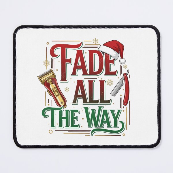 Item preview, Fade All The Way – Funny Christmas Barber T-Shirt for Barbers & Stylists designed and sold by chuxiedesign.