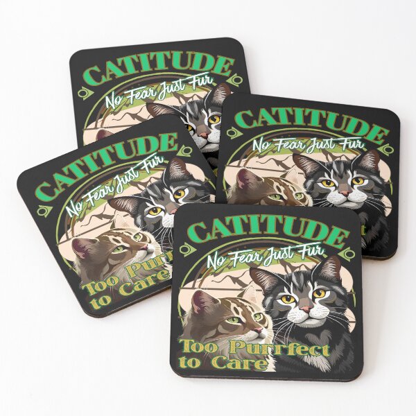 Item preview, CATITUDE / No Fear Just Fur designed and sold by DZ Loumatti.